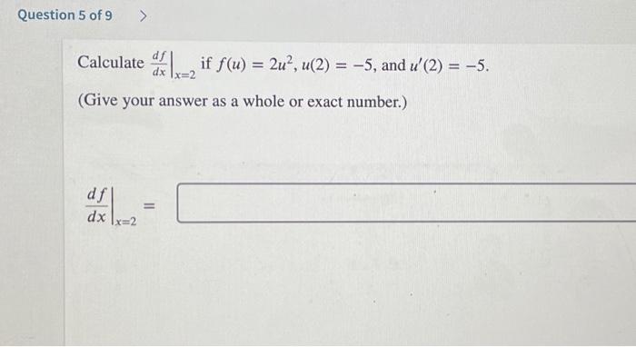 Solved Question 1 of 9 > Use the table of values to | Chegg.com
