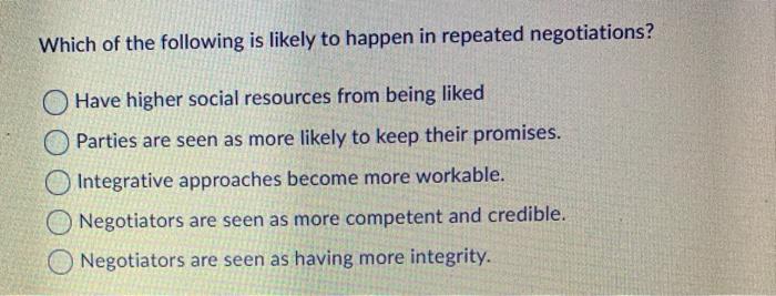 Solved Which of the following is likely to happen in | Chegg.com