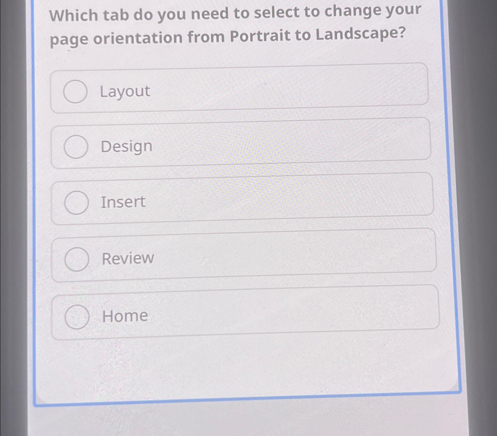 Change The Page Orientation Of The Current Worksheet To Port