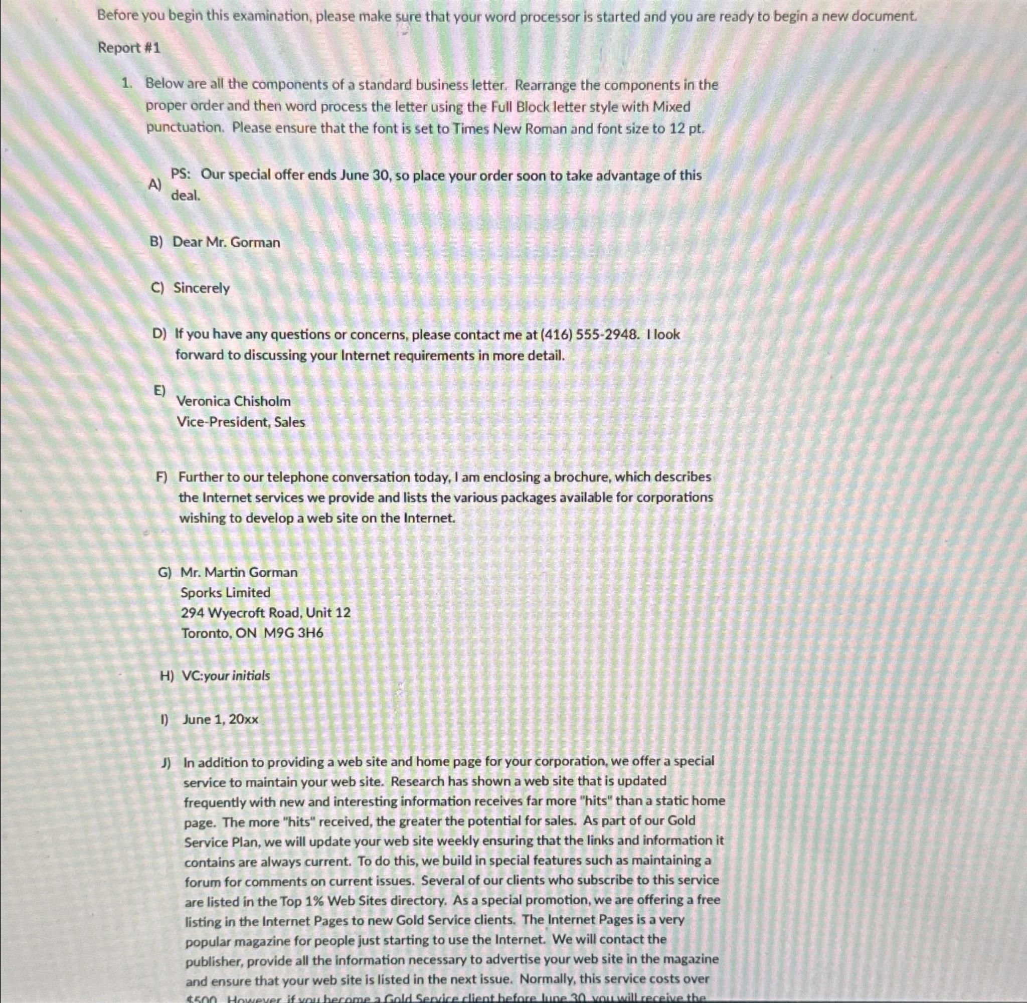 Solved Before you begin this examination, please make sure | Chegg.com