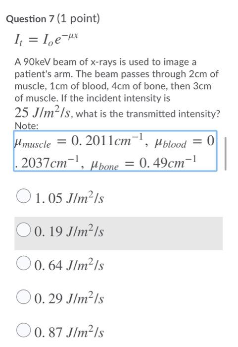 Solved Question 7 1 Point 1 1 E Ux A 90kev Beam Of Chegg Com