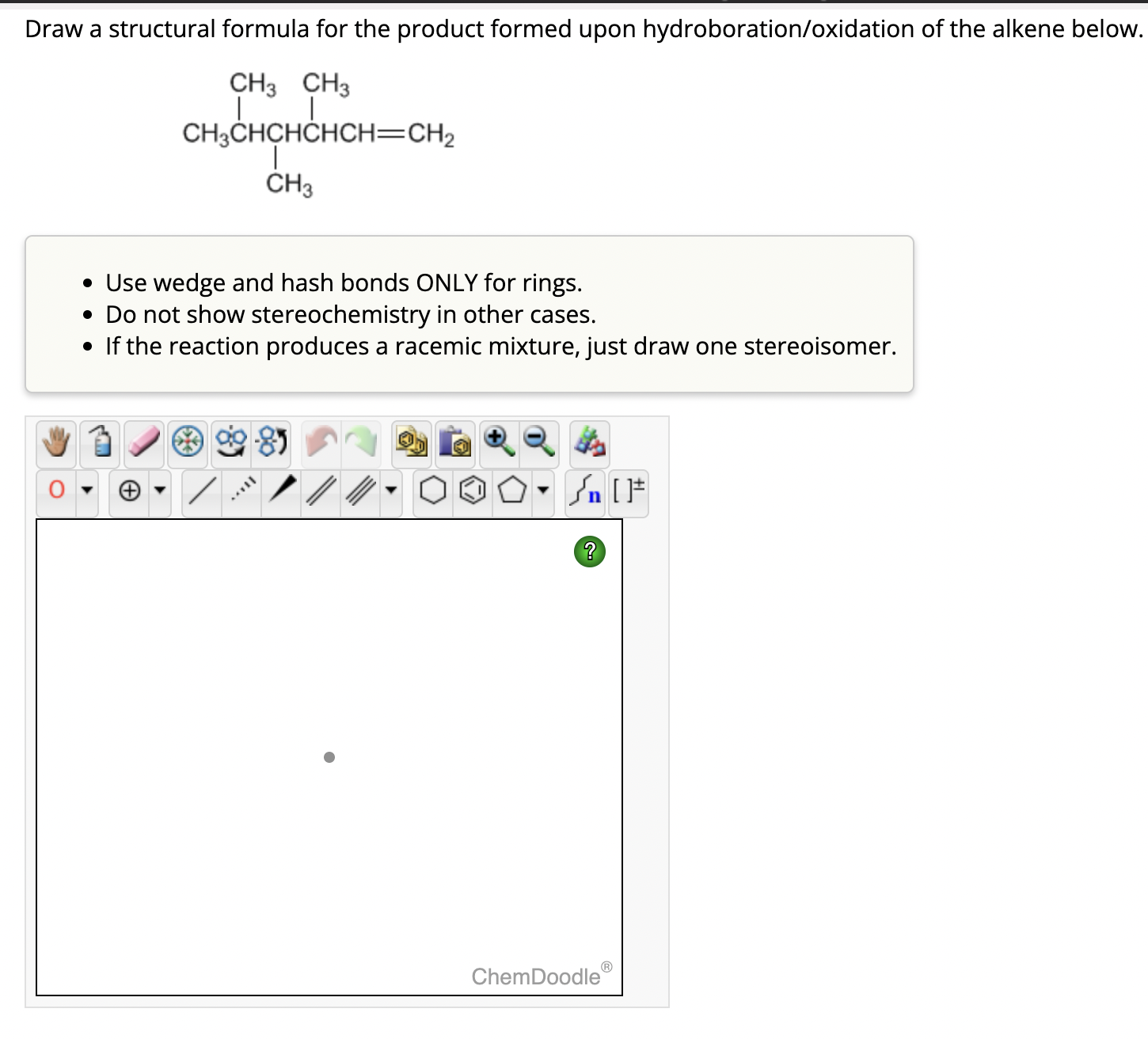 Solved Draw a structural formula for the product formed upon | Chegg.com