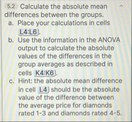 Solved 5.2 ﻿Calculate the absolute mean differences between | Chegg.com