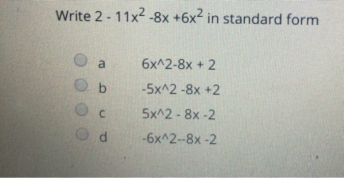 6 x 2 2x 8