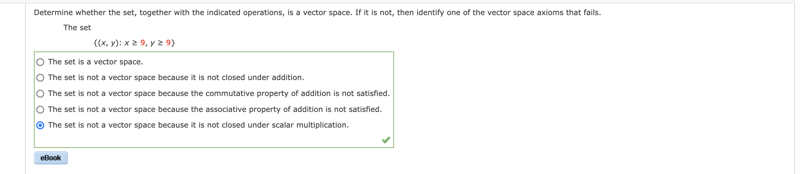 Solved Determine Whether The Set, Together With The | Chegg.com