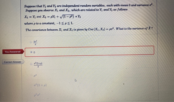 Solved Suppose That Yi And Yare Independent Random Variab Chegg Com