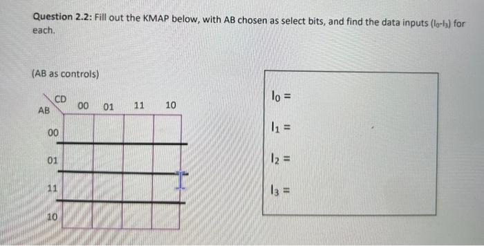 Solved Question 2.1: Given F(A,B,C,D) =Em | Chegg.com