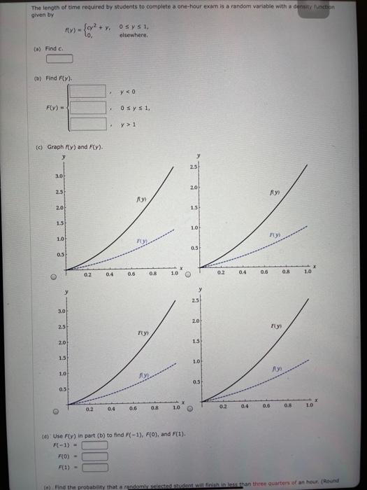 Solved The Length Of Time Required By Students To Complete A | Chegg.com