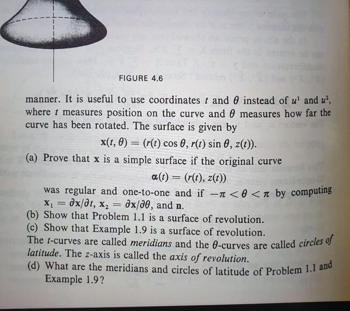 Solved *1.2. Consider a curve in the (r,z) plane given by | Chegg.com