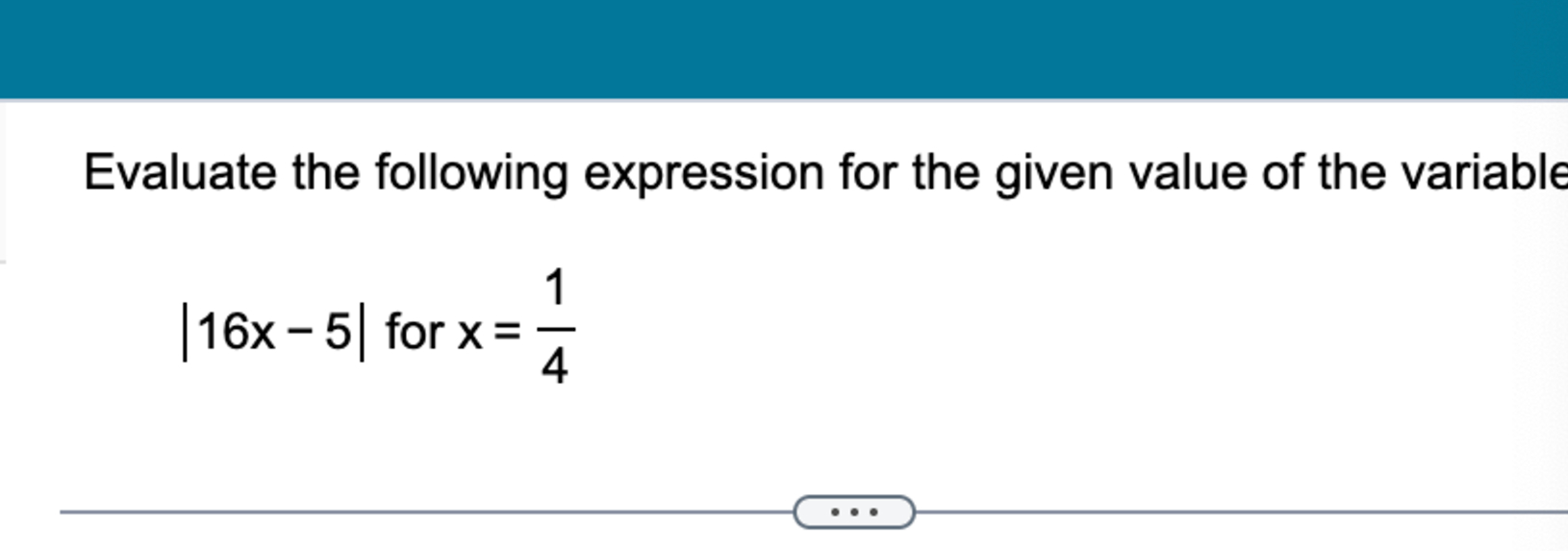 Solved Evaluate the following expression for the given value | Chegg.com