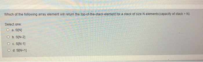 Solved Which of the following array element will return the | Chegg.com