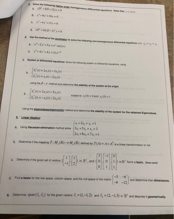Solved First Order Differential Equations 1 Solve The Chegg Solved First Order Differential Equations 1 Solve The Chegg