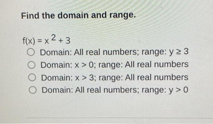 domain and range of f x )= 2x 3