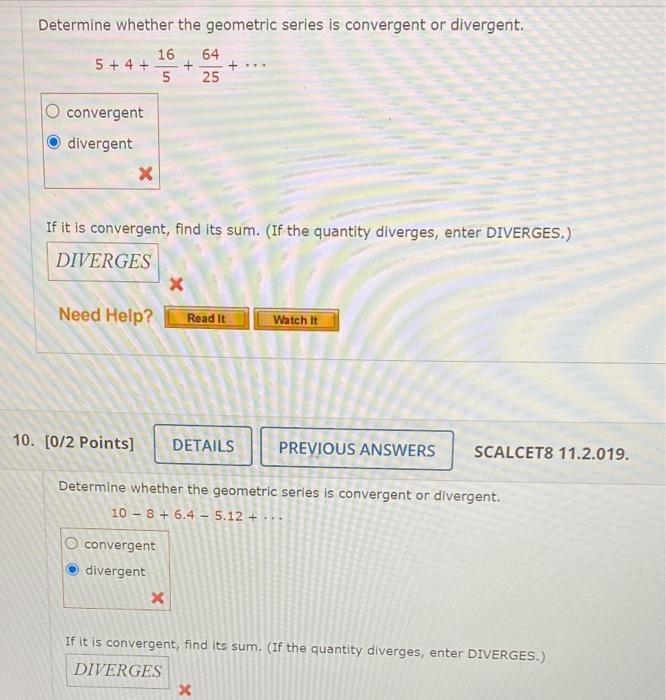 Solved Determine Whether The Geometric Series Is Convergent | Chegg.com