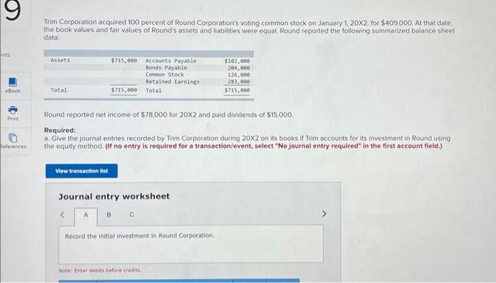 solved-trim-corporation-acquired-100-percent-of-round-chegg