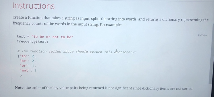 Solved Instructions Create a function that takes a string as | Chegg.com