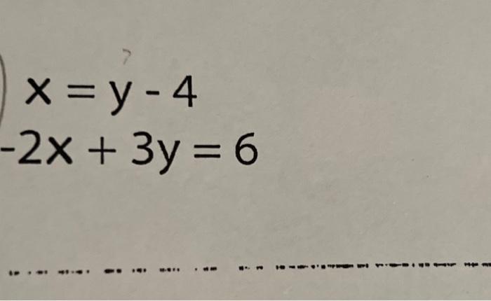 Solved Solving System Of Equations By Substitution