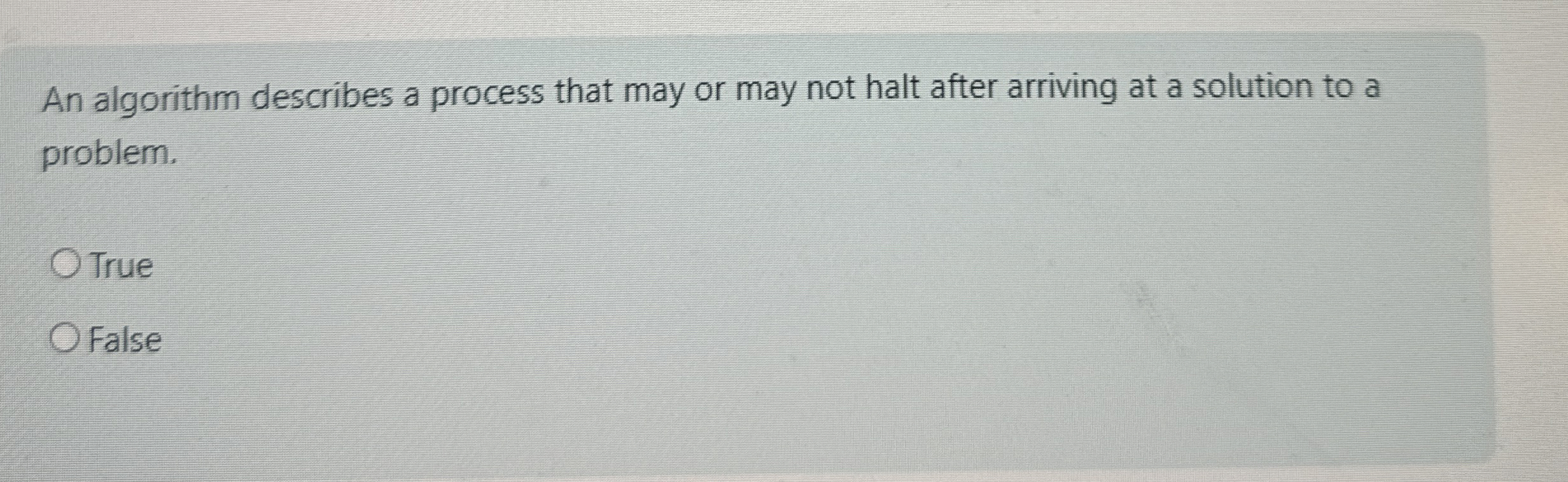 Solved An algorithm describes a process that may or may not | Chegg.com