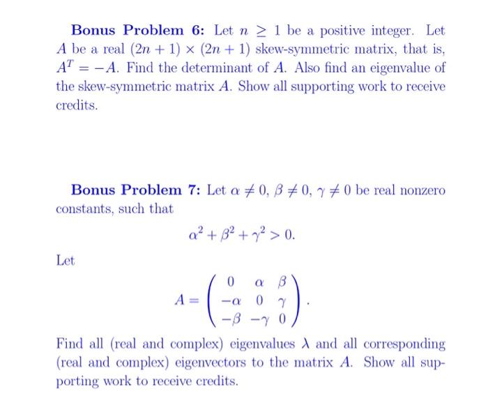 Solved Bonus Problem 6: Let \\( n \\geq 1 \\) be a positive | Chegg.com