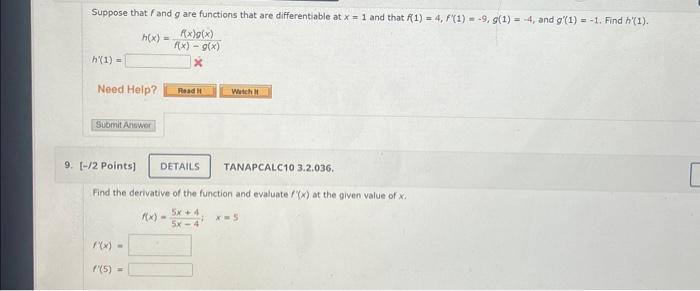 Solved Suppose that f and g are functions that are | Chegg.com