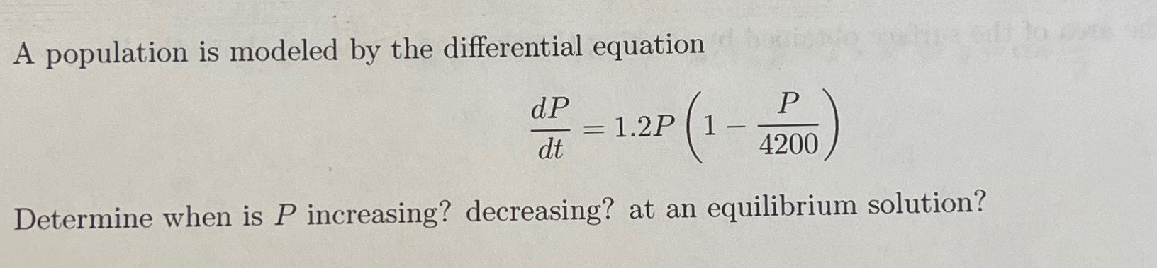Solved A population is modeled by the differential | Chegg.com
