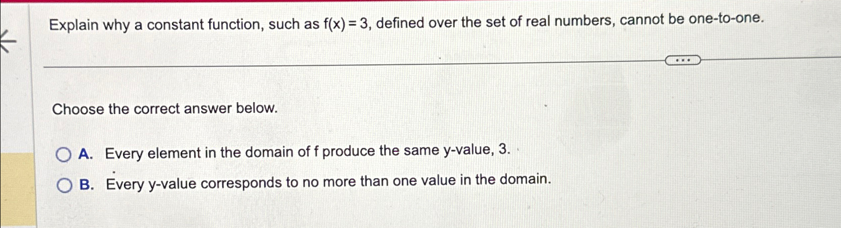 Solved Explain why a constant function, such as f(x)=3, | Chegg.com