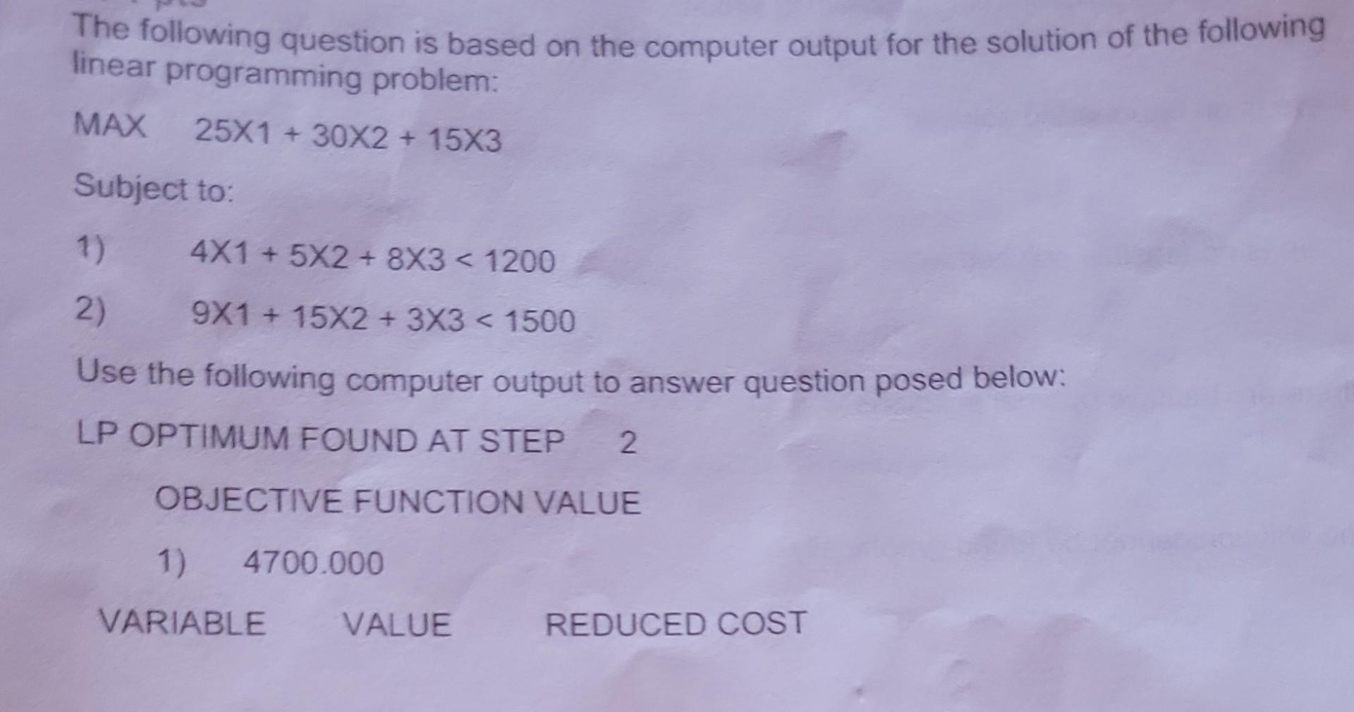 Solved The following question is based on the computer | Chegg.com