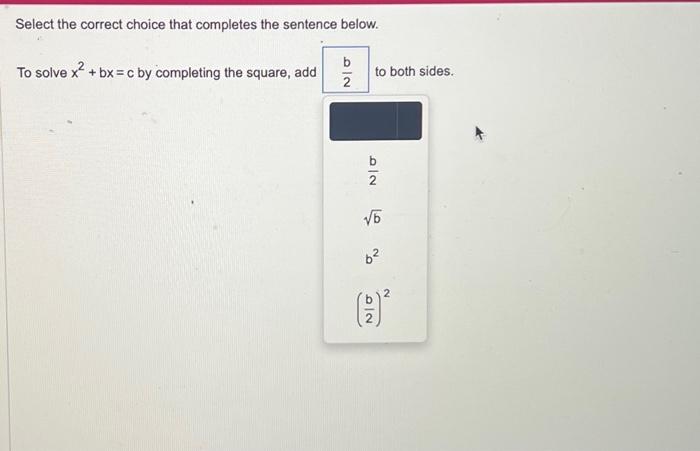 Solved Select The Correct Choice That Completes The Sentence | Chegg.com