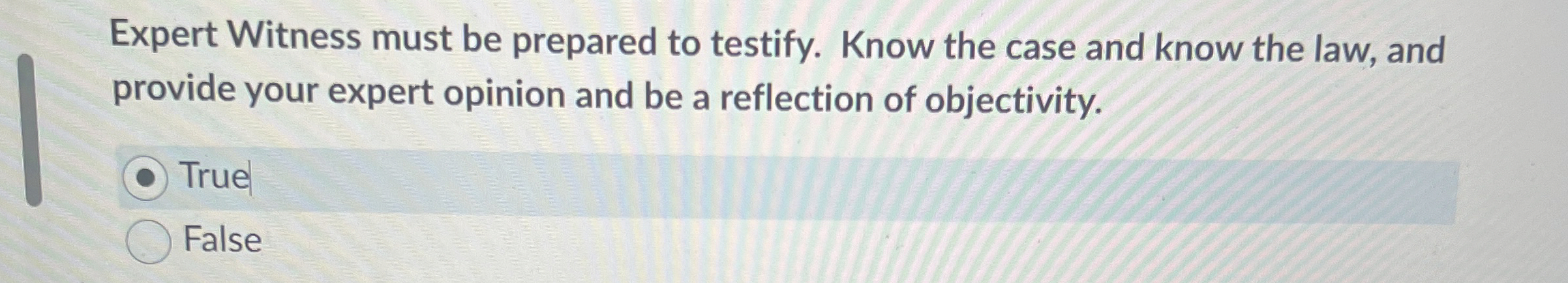 Solved Expert Witness must be prepared to testify. Know the | Chegg.com