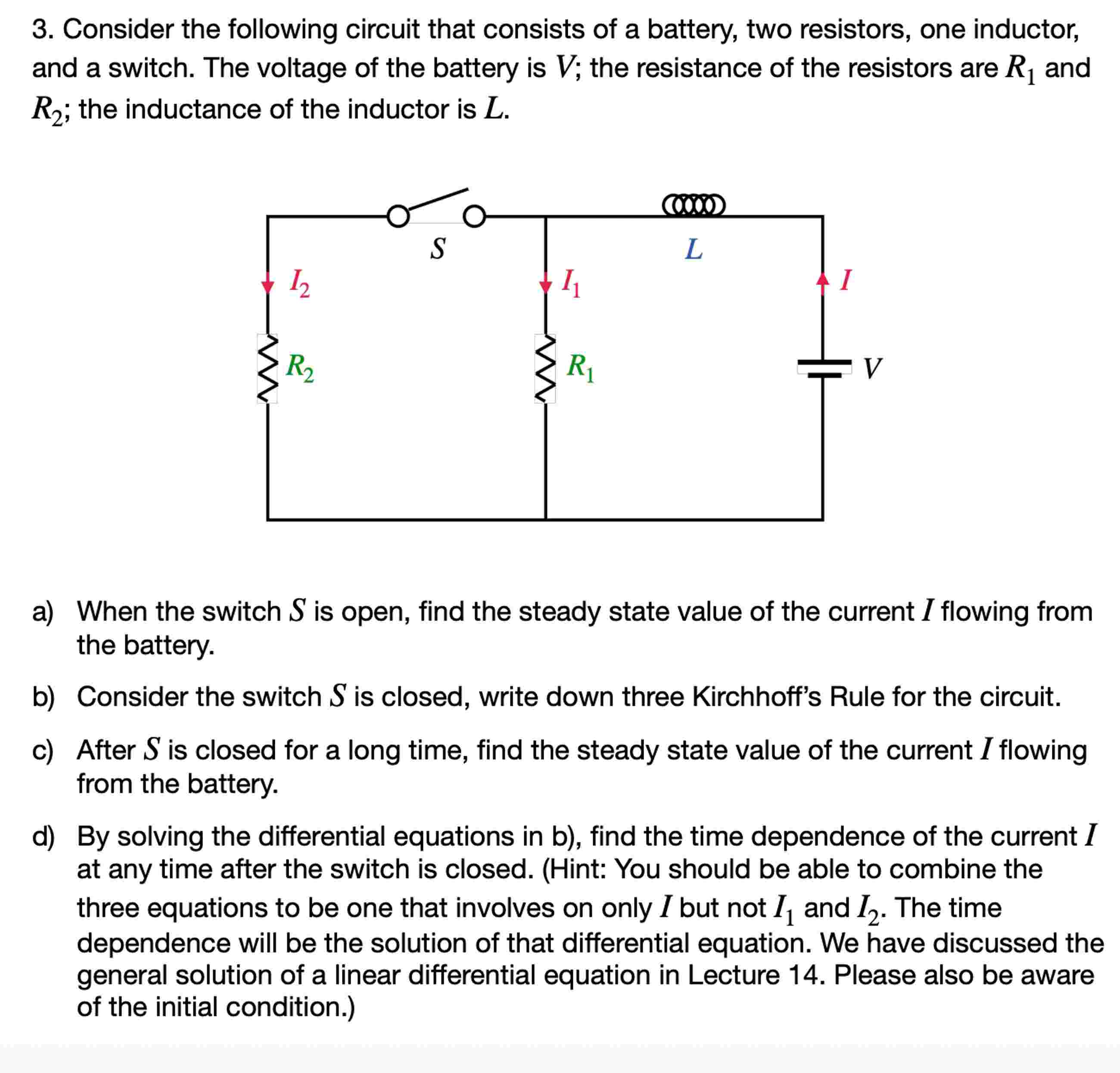 Solved Consider the following circuit that consists of a | Chegg.com