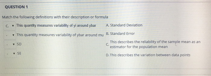 This Quantity Measures Variability Of Yi Around Ybar
