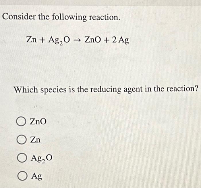 zn   agno3 reaction type