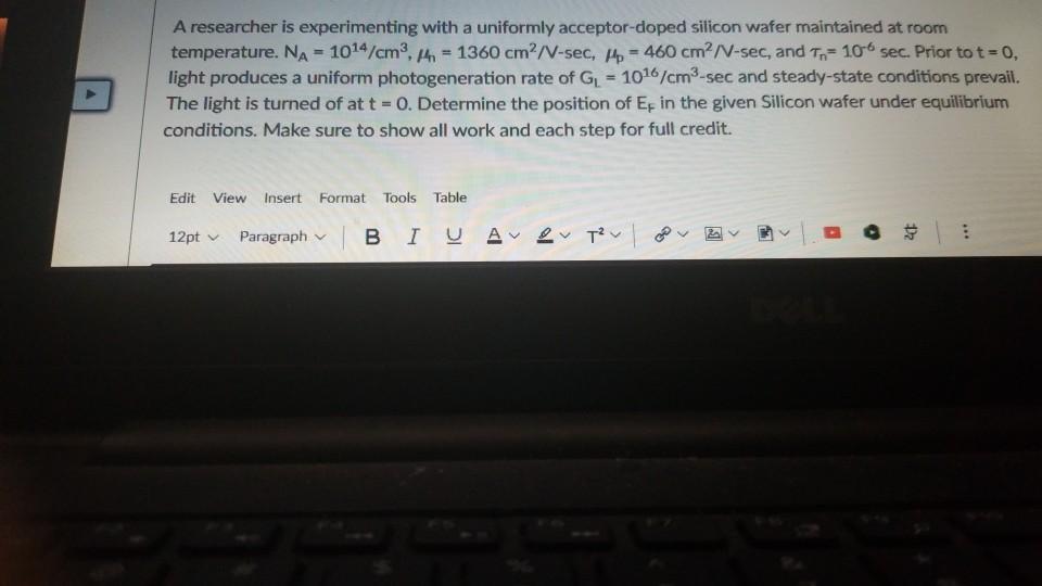 Solved A researcher is experimenting with a uniformly | Chegg.com