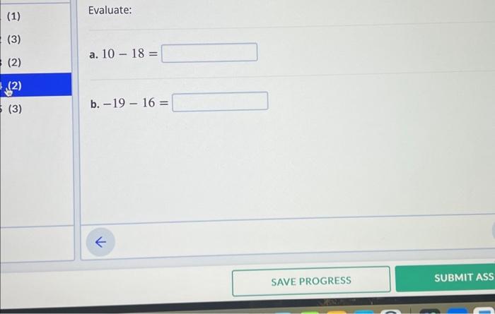 Solved Evaluate The Following Expression: | Chegg.com