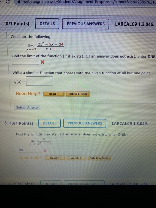 webassign student specific settings