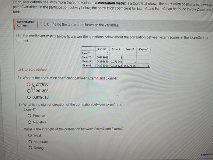 Solved Final Activity #4a Correlation and Regression