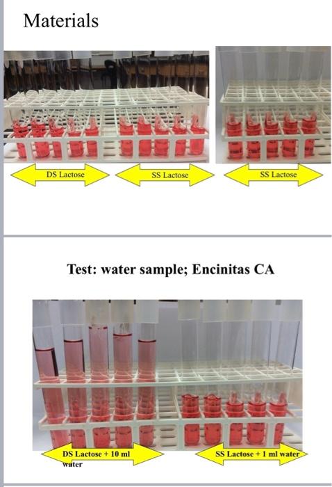 Test: water sample; Encinitas CA