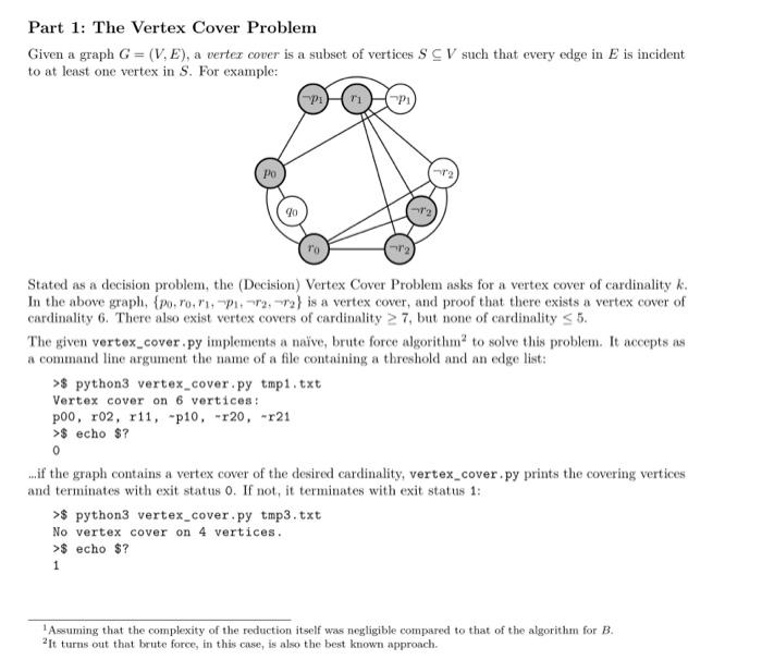 Solved Reductions. 3SAT problem and vertext cover. PLEASE | Chegg.com