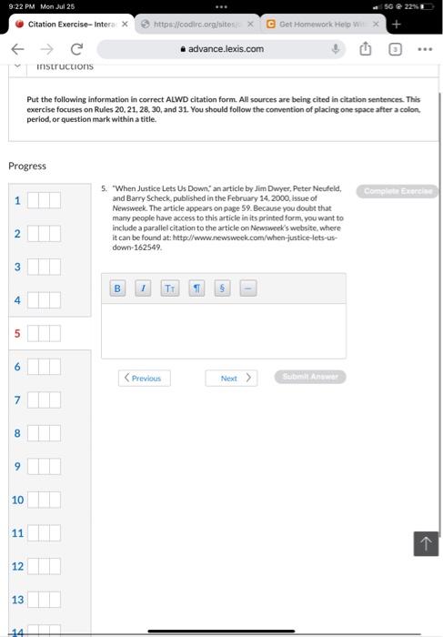 Put the following information in correct. ALWD | Chegg.com
