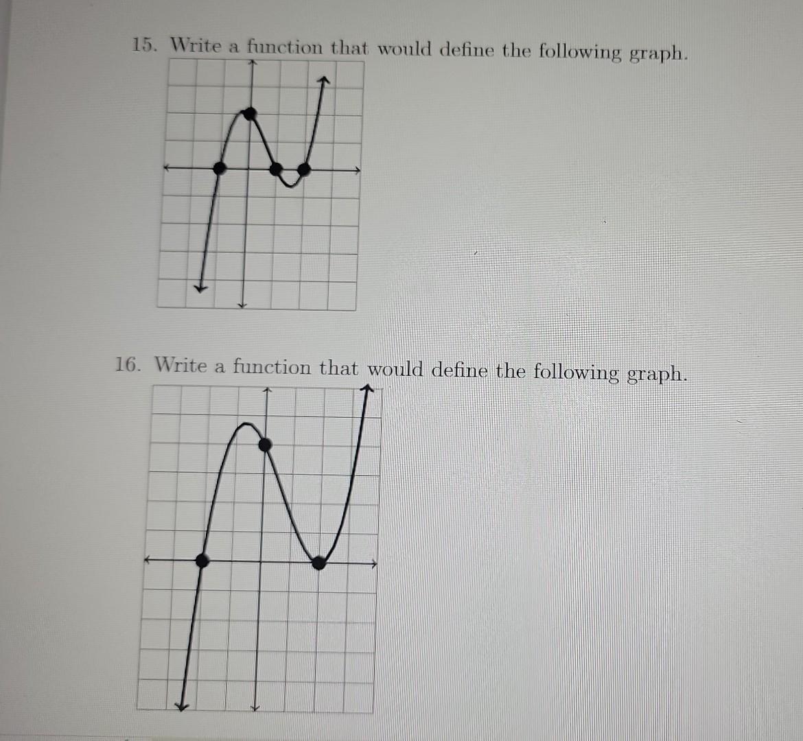 Solved 15. Write a function that would define the following | Chegg.com