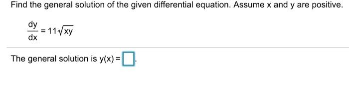 Solved Find the general solution of the given differential | Chegg.com