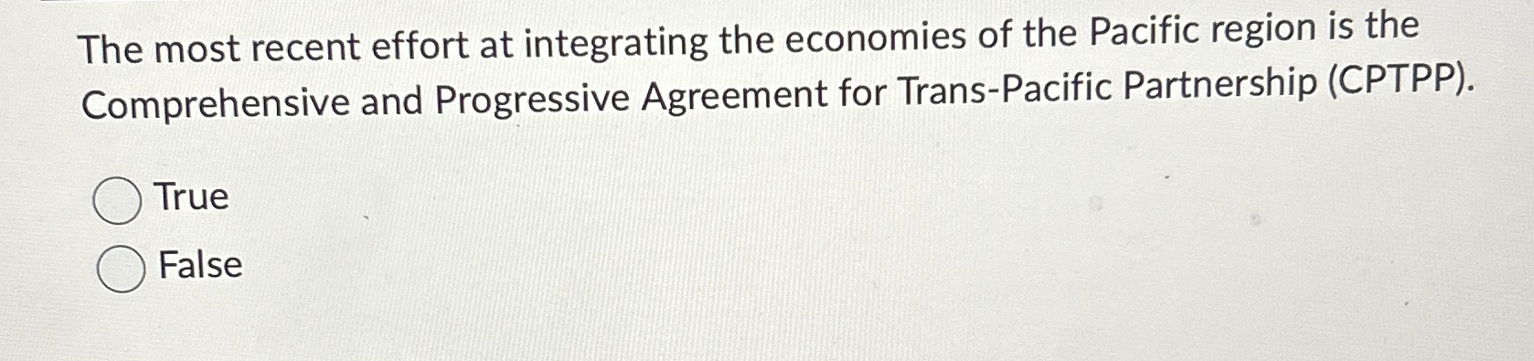 Solved The most recent effort at integrating the economies | Chegg.com