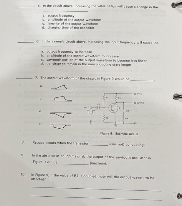 Solved 1. In a sawtooth oscillator, the linearity of the