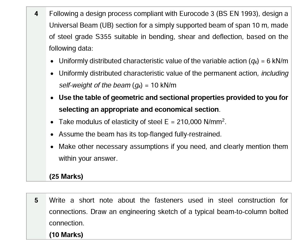 Solved This Question Is Based On Structural Design Part Of Chegg