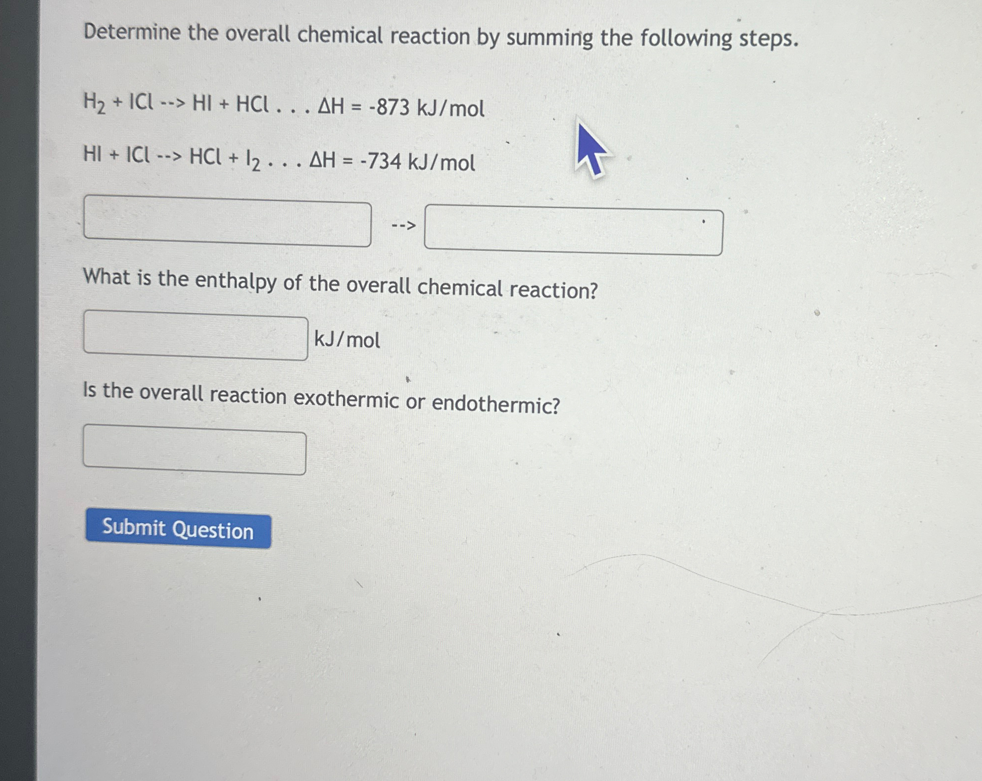Solved Determine the overall chemical reaction by summing | Chegg.com
