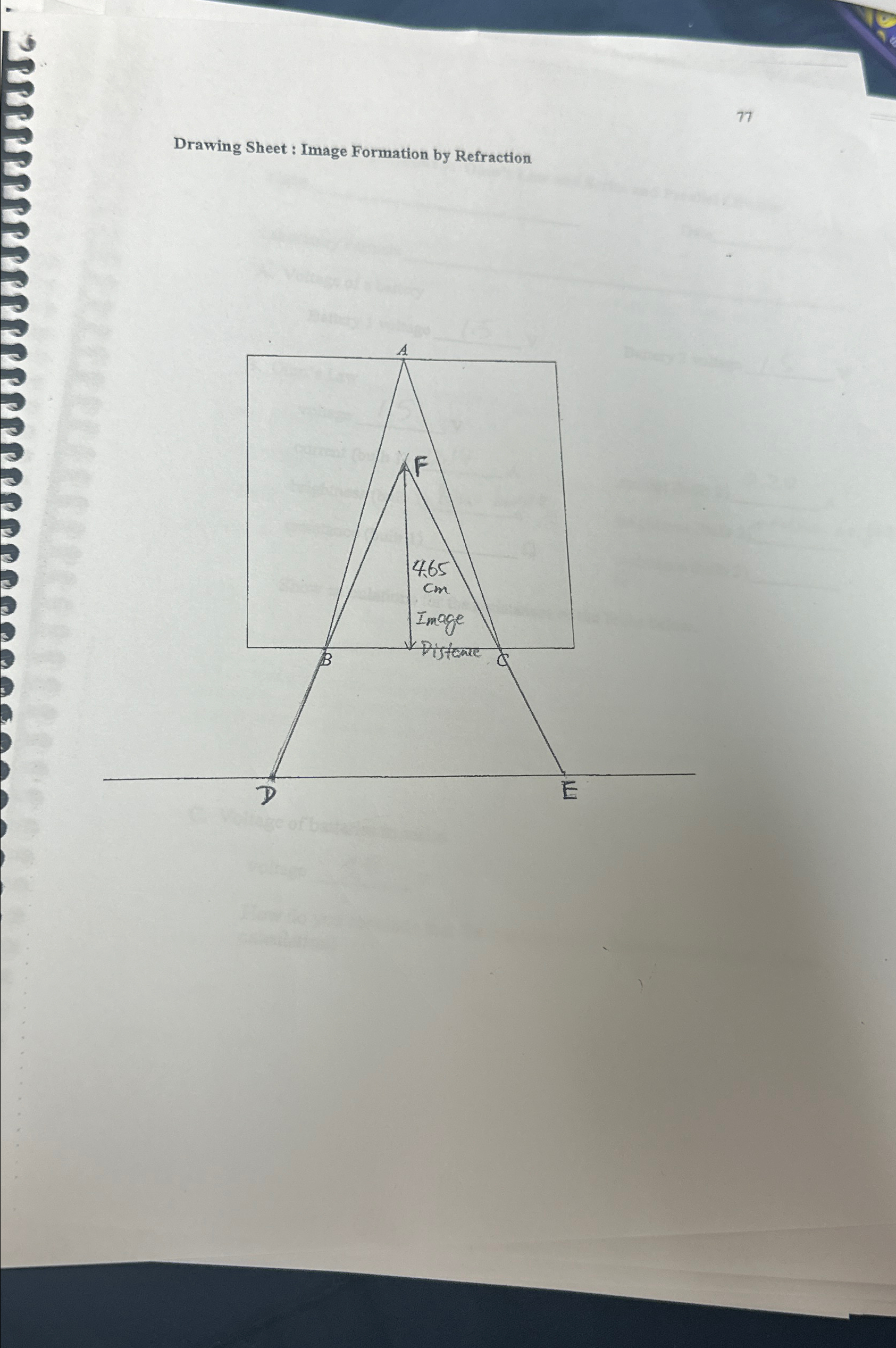 77Drawing Sheet : Image Formation by Refraction | Chegg.com