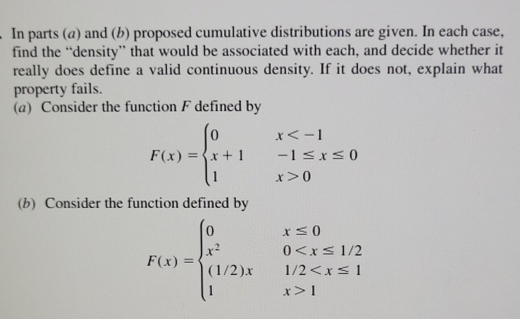 Solved In Parts (a) And (b) Proposed Cumulative | Chegg.com