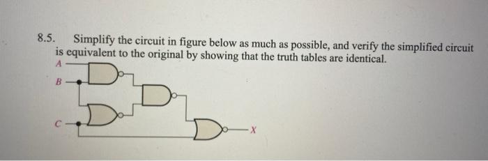 Solved 8.5. Simplify the circuit in figure below as much as | Chegg.com