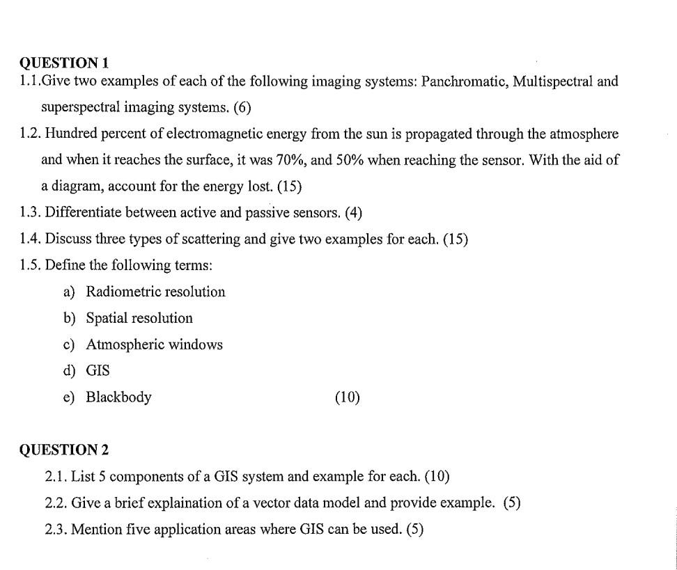 Solved QUESTION 1 1.1.Give two examples of each of the | Chegg.com