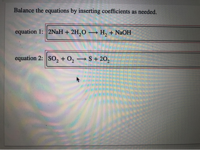 Solved Balance The Equations By Inserting Coefficients As Chegg Solved Balance The Equations By Inserting Coefficients As Chegg